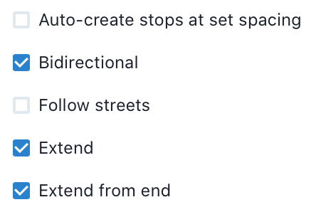 Alignment editing options and their default values