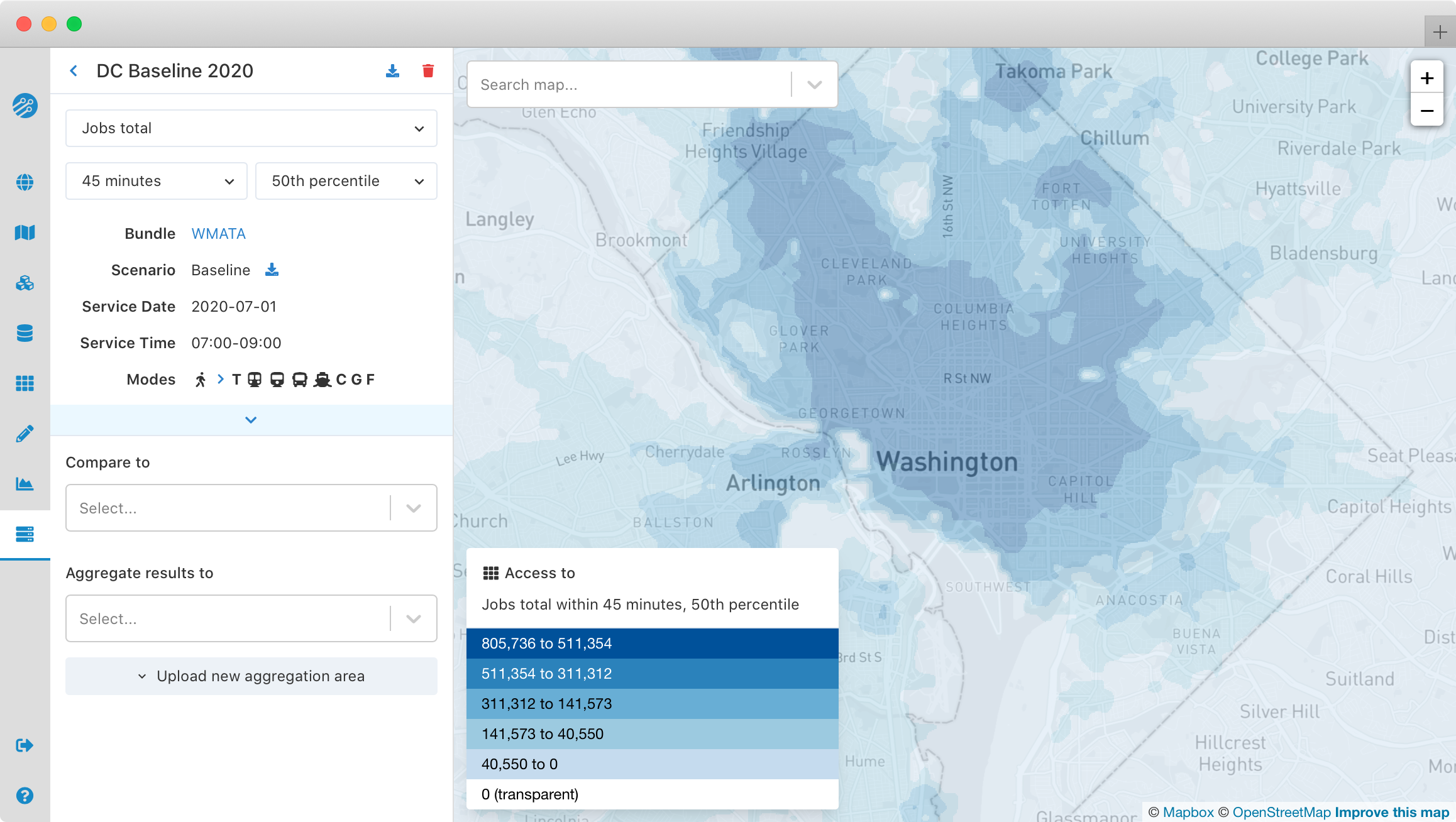 Viewing a regional analysis